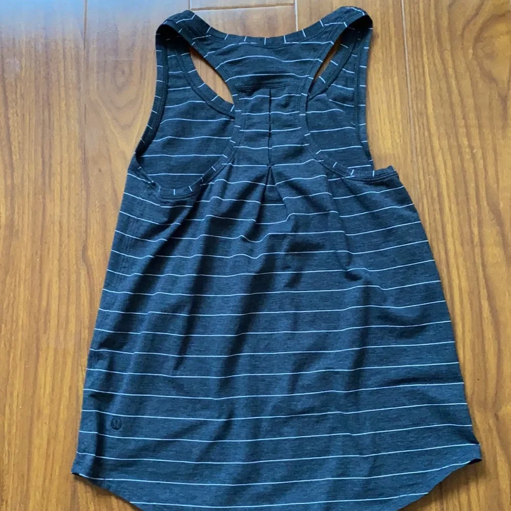 Lululemon Striped Gray Racerback Tank